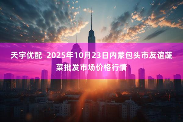 天宇优配  2025年10月23日内蒙包头市友谊蔬菜批发市场价格行情